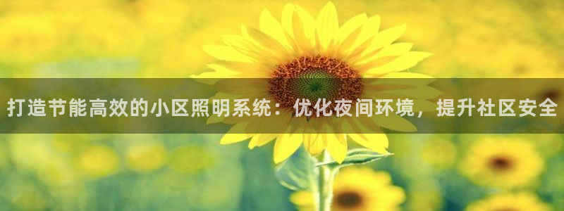 打造节能高效的小区照明系统:优化夜间环境,提升社区安全