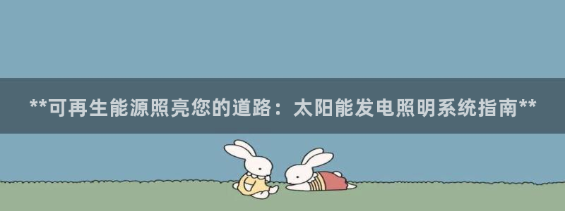 **可再生能源照亮您的道路：太阳能发电照明系统指南**