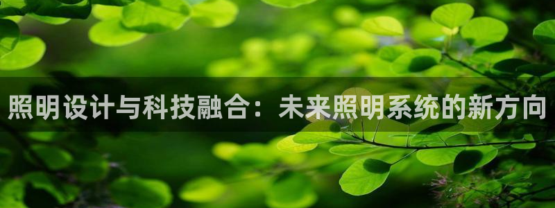 照明设计与科技融合：未来照明系统的新方向