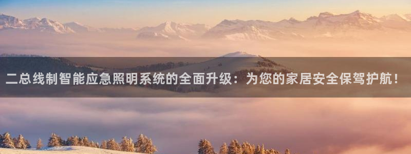 二总线制智能应急照明系统的全面升级：为您的家居安全保驾护航！