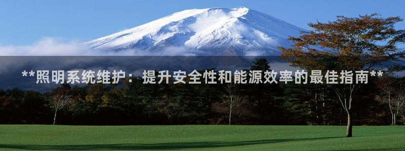 **照明系统维护：提升安全性和能源效率的最佳指南**