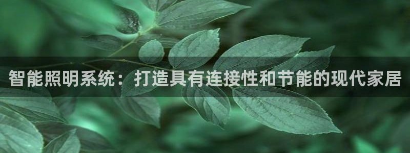 智能照明系统：打造具有连接性和节能的现代家居